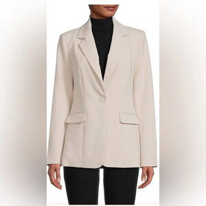 Elie By Elie Tahari Solid Single Breasted Blazer  Career Classic NWT Size 6